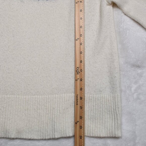 Ann Taylor Loft Fair Isle Sweater Sz S Crew Neck Wool Blend Nordic Holiday Ski - Picture 12 of 13